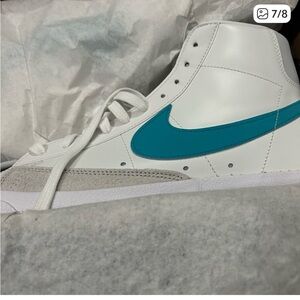 NITB Classic Nike Blazers White w/ Cool Blue Swoosh
M:11, W:12.5